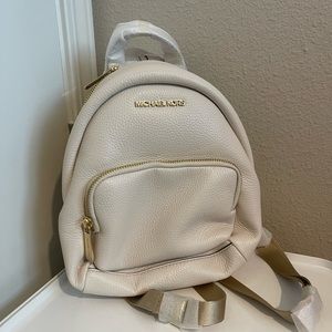 Cream Michael Kors mini backpack